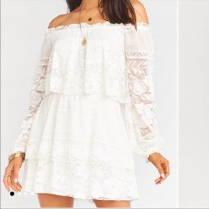 NWT Show Me Your Mumu Lace Dress Bess Tiered Ivory